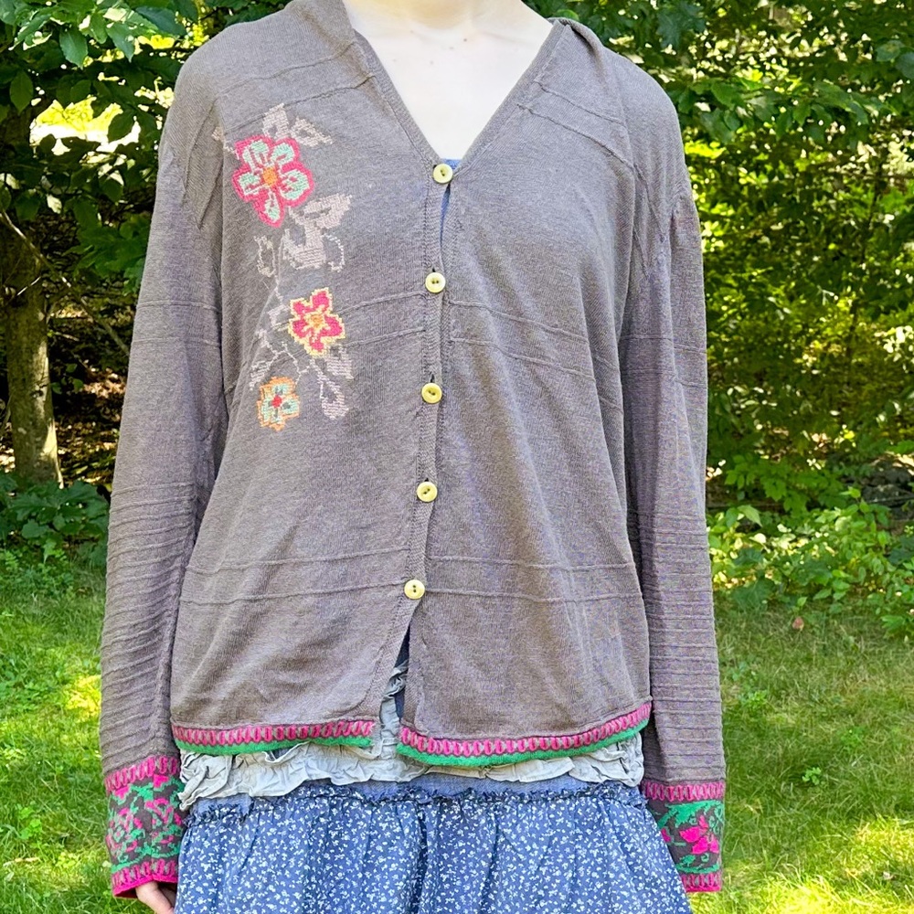 IVKO Woman embroidered cardigan sweater, 42. - Picture 8 of 9